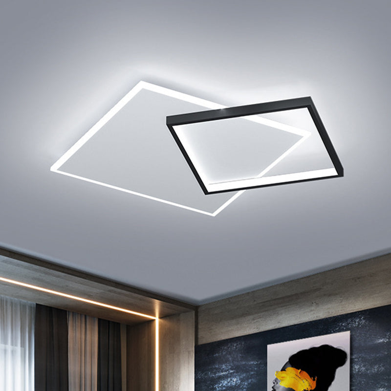 Square Flush Mount Light Fixtures Modern Acrylic Flushmount