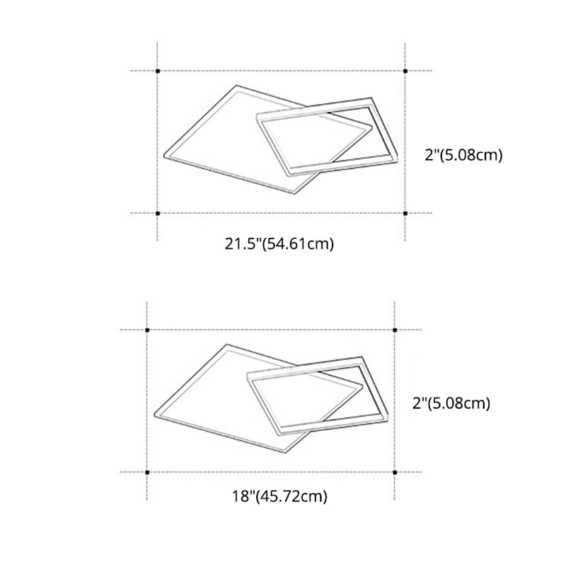 Vierkante inbouwverlichtingsarmaturen Moderne acryl inbouw