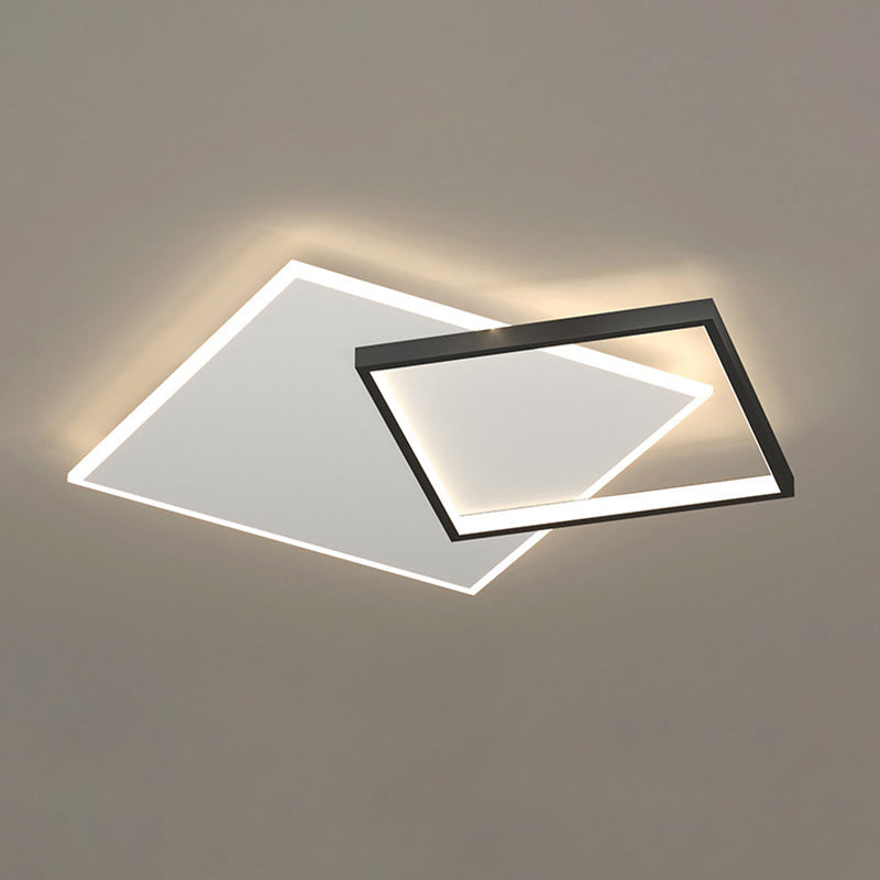 Square Flush Mount Light Fixtures Modern Acrylic Flushmount