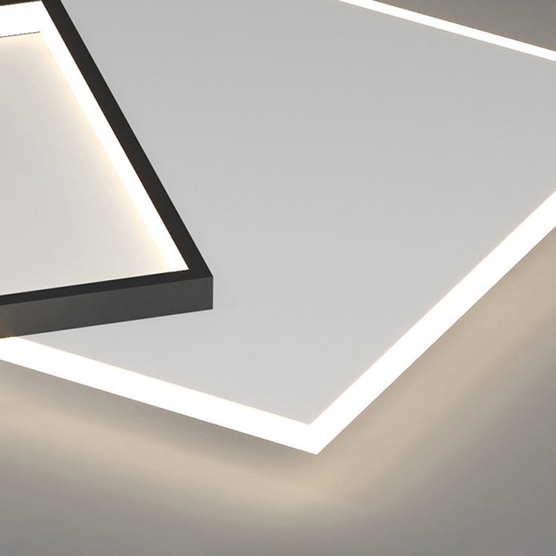 Square Flush Mount Light Fixtures Modern Acrylic Flushmount