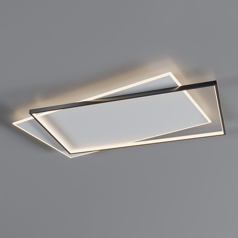 Dubbele Rechthoeken Woonkamer Plafond Verlichting Acryl LED Modern Plafond Flush Mount