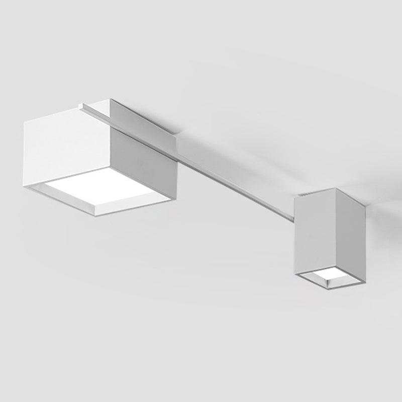 Squared Flush Mount Ceiling Lighting Fixture Modern Acrylic Flushmount