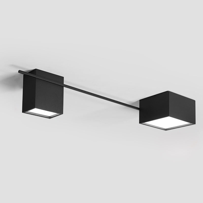 Squared Flush Mount Ceiling Lighting Fixture Modern Acrylic Flushmount