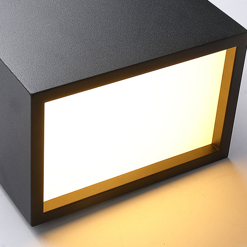 Squared Flush Mount Ceiling Lighting Fixture Modern Acrylic Flushmount