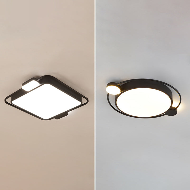 Geometrische Unterputz-Deckenleuchten, moderner Acryl-Deckenleuchter für Schlafzimmer