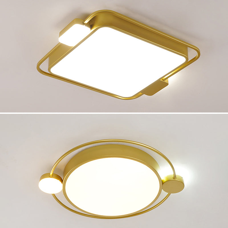 Geometrische Unterputz-Deckenleuchten, moderner Acryl-Deckenleuchter für Schlafzimmer