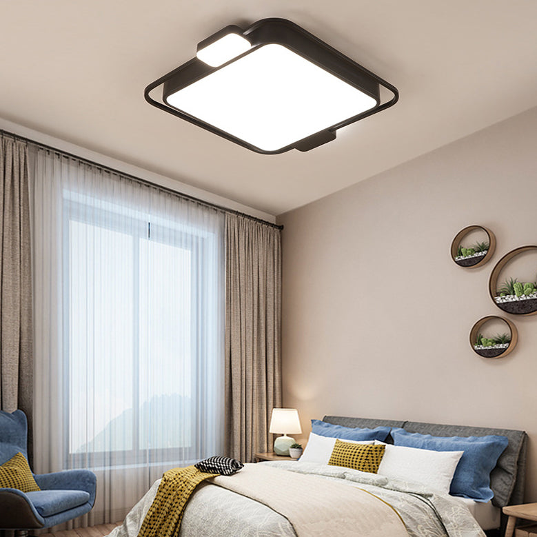 Geometrische Unterputz-Deckenleuchten, moderner Acryl-Deckenleuchter für Schlafzimmer