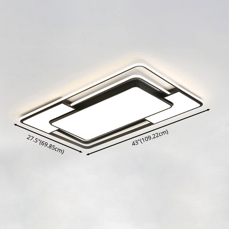 Rechteck Unterputz Deckenleuchte Licht Armaturen Moderne Acryl Deckenmontage Chandelier für Schlafzimmer