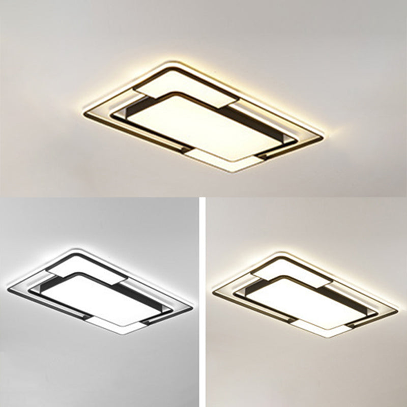 Rechteck Unterputz Deckenleuchte Licht Armaturen Moderne Acryl Deckenmontage Chandelier für Schlafzimmer