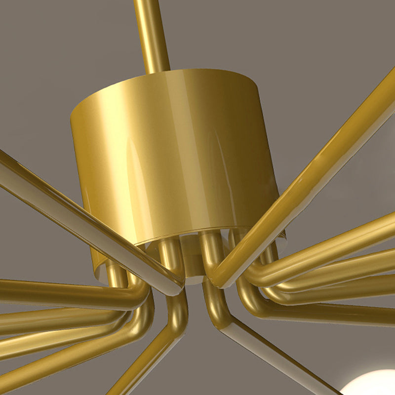 Modern Minimalist Chandelier Light Fixture Spherical White Glass Ceiling Chandelier for Living Room