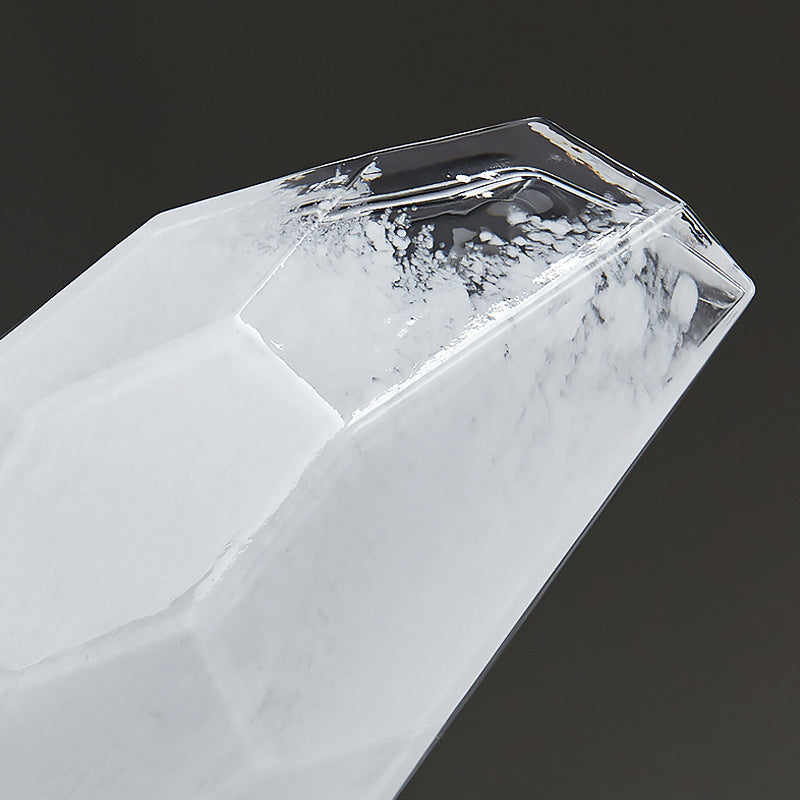 Frosted Glass Gem Pendant Lighting Postmodern Gold Finish Chandelier for Living Room