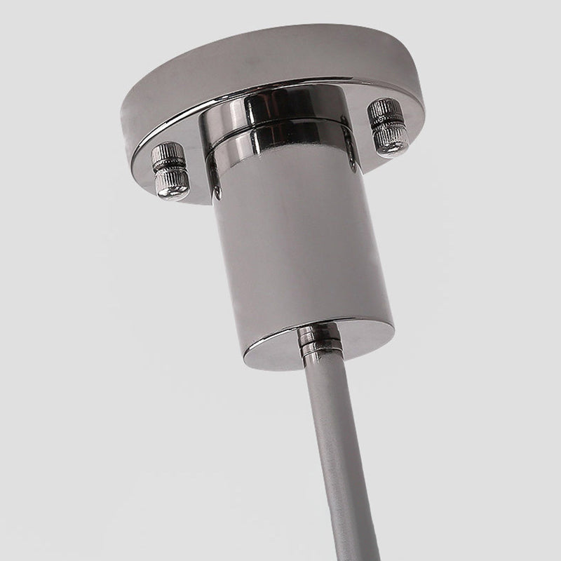 Modern Metal Hanging Chandelier Light Glass Shade Ceiling Chandelier in Sliver for Living Room