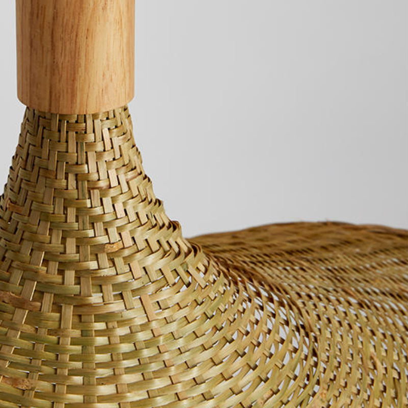 Asiatischer Stil handgefertigt Bambuswebige moderne Anhängerhut Form Küche Anhänger Beleuchtung