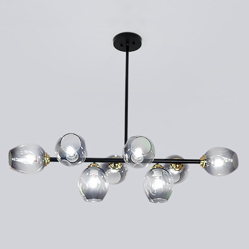 Shaded Dinning Room Chandelier Light Fixture Glass Simplicity Pendant Light Fixture