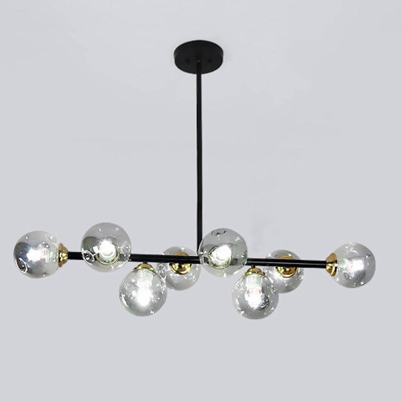 Shaded Dinning Room Chandelier Light Fixture Glass Simplicity Pendant Light Fixture