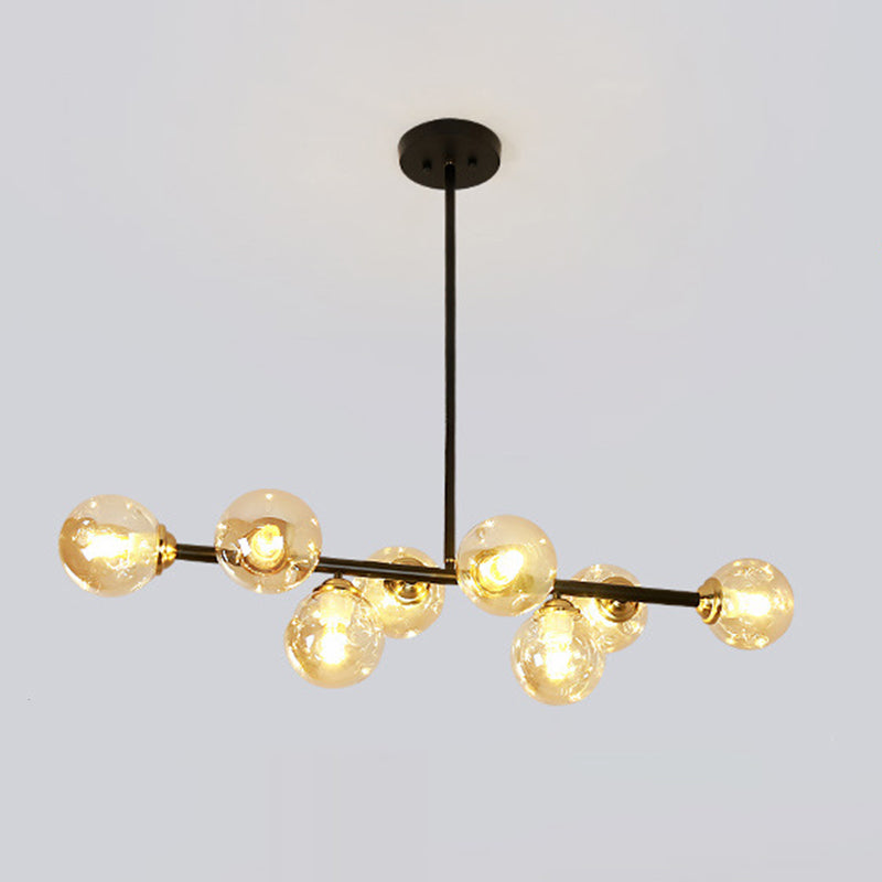 Shaded Dinning Room Chandelier Light Fixture Glass Simplicity Pendant Light Fixture