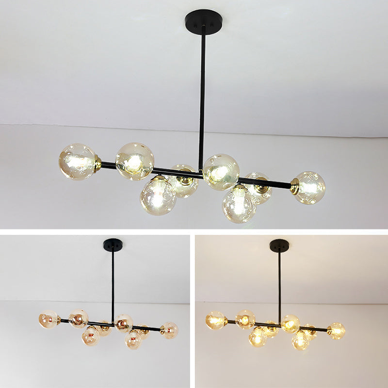 Shaded Dinning Room Chandelier Light Fixture Glass Simplicity Pendant Light Fixture