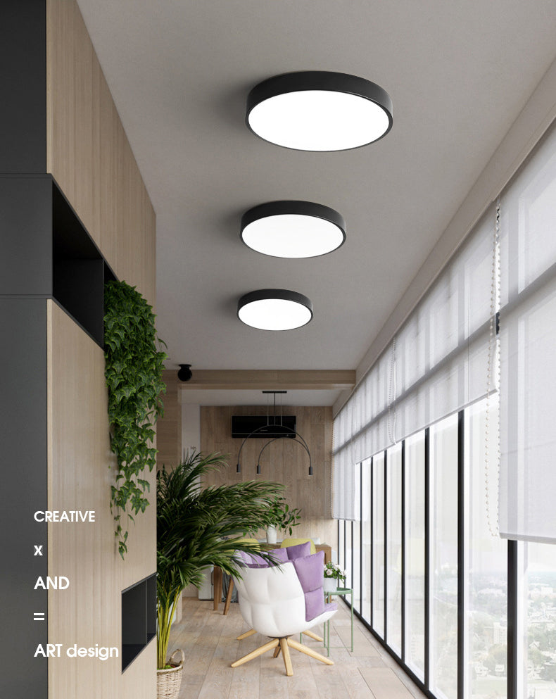 Plafonnier LED rond en acrylique, luminaire de Style nordique simple, pour couloir d'entrée