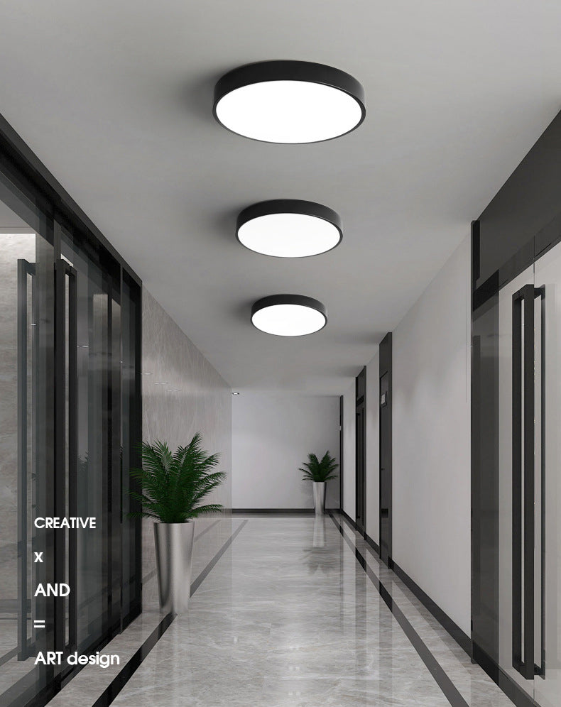 Plafonnier LED rond en acrylique, luminaire de Style nordique simple, pour couloir d'entrée