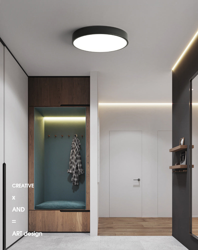 Plafonnier LED rond en acrylique, luminaire de Style nordique simple, pour couloir d'entrée