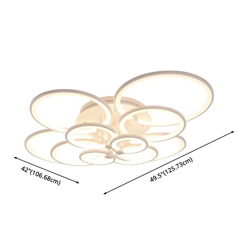 Moderne cirkelvormige schaduw binnen LED plafondlicht acryl semi -spoeling mount