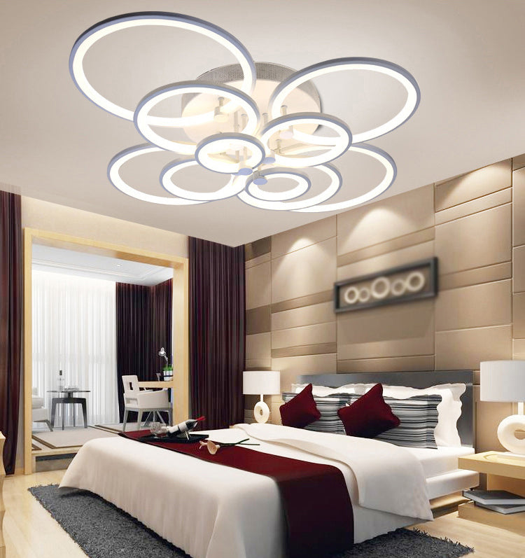 Moderne cirkelvormige schaduw binnen LED plafondlicht acryl semi -spoeling mount