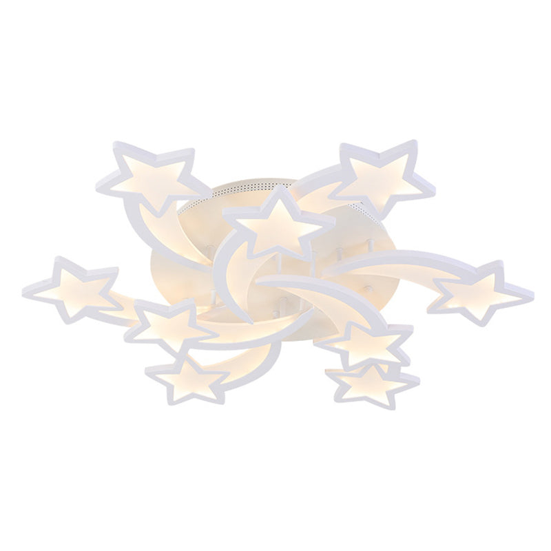 Montaje de lavado interior de tono de estrella blanca en el moderno estilo acrílico semi -descarte de techo de techo