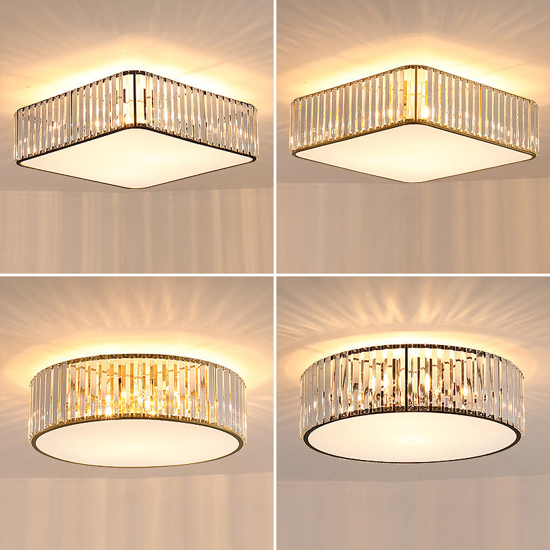 Scalloped Flush Mount Light Modern Crystal Flush Mount