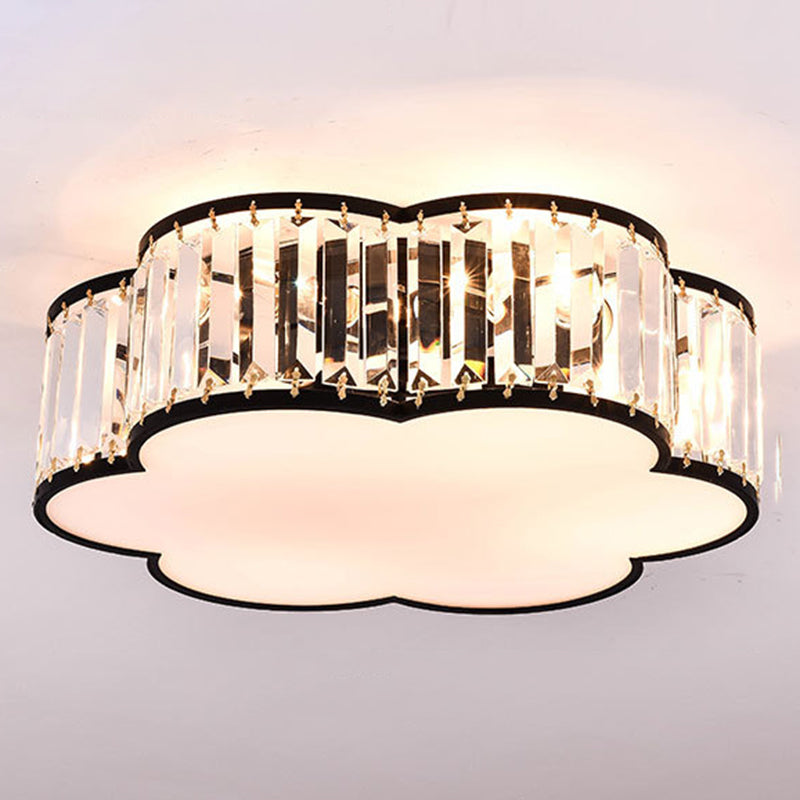 Scalloped Flush Mount Light Modern Crystal Flush Mount