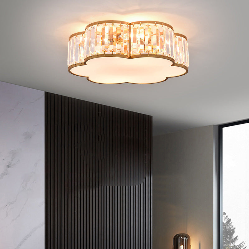 Scalloped Flush Mount Light Modern Crystal Flush Mount