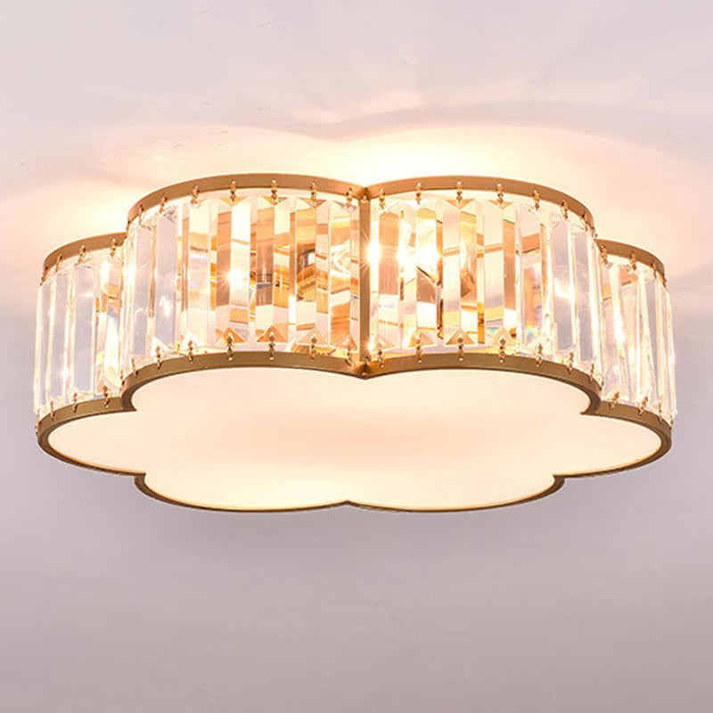 Scalloped Flush Mount Light Modern Crystal Flush Mount