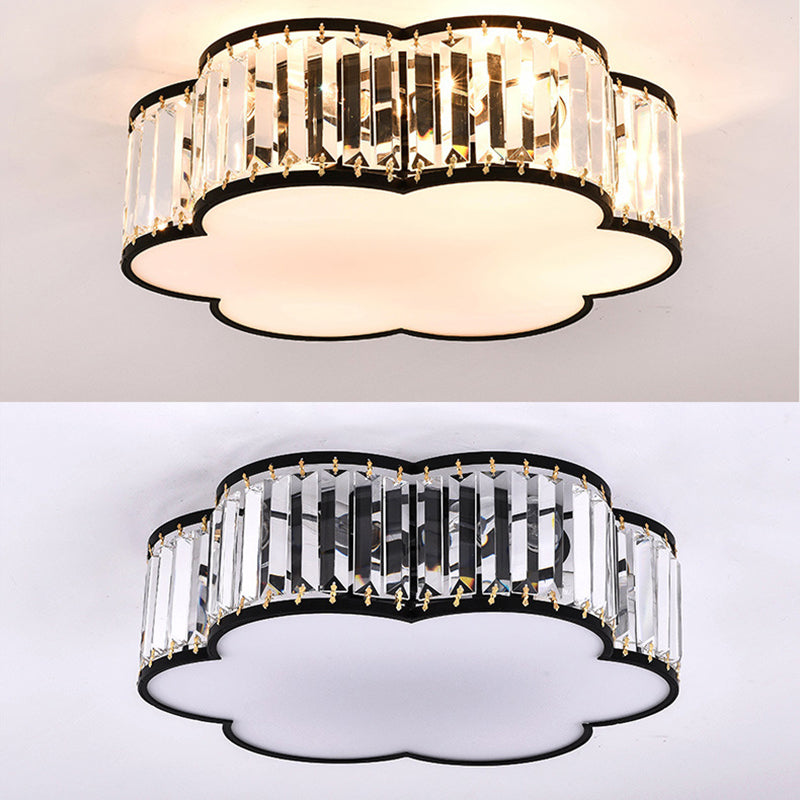 Scalloped Flush Mount Light Modern Crystal Flush Mount