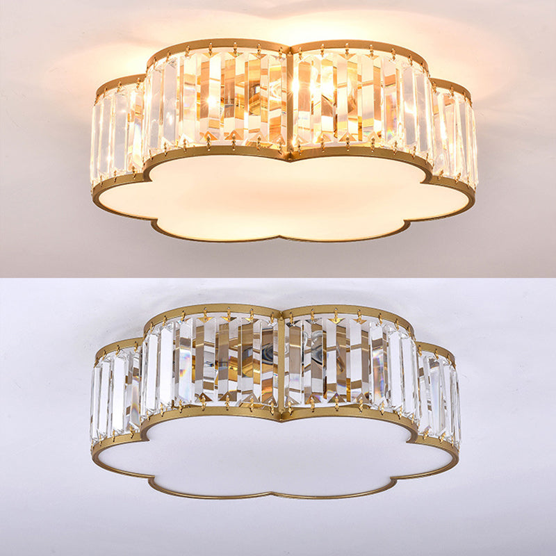 Scalloped Flush Mount Light Modern Crystal Flush Mount