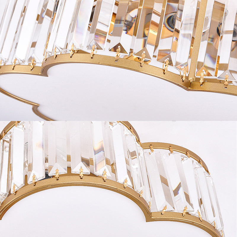 Scalloped Flush Mount Light Modern Crystal Flush Mount
