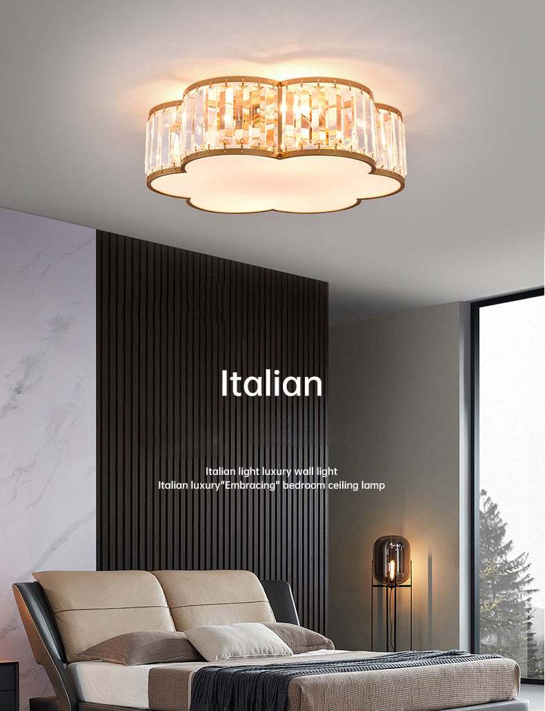 Scalloped Flush Mount Light Modern Crystal Flush Mount