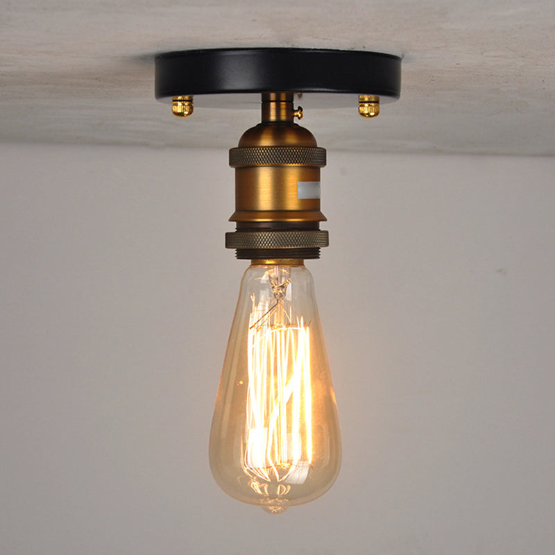 Luminaires encastrés à ampoule exposée en métal industriel à 1 lumière