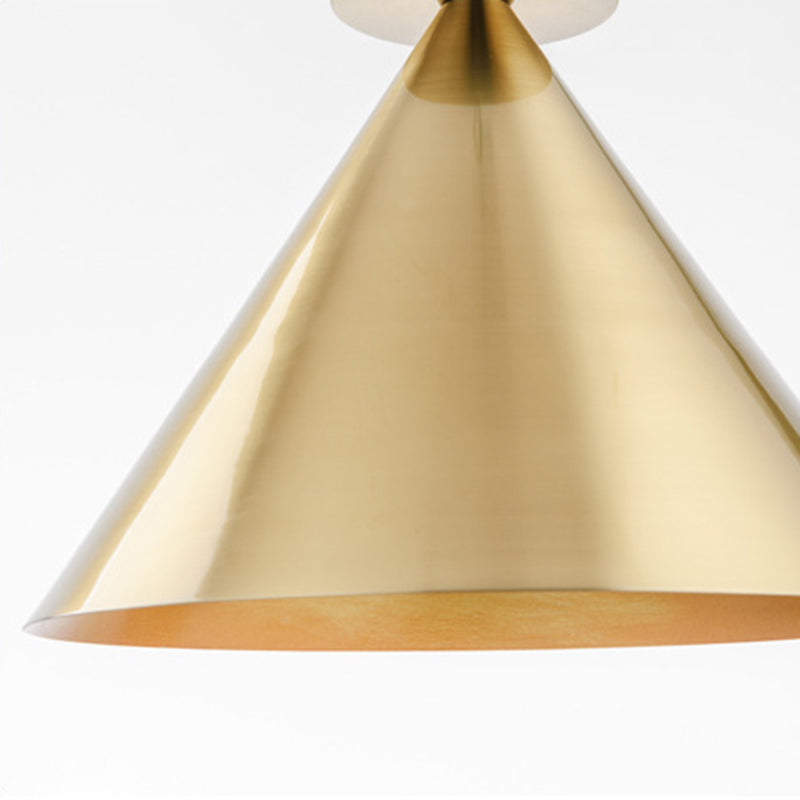 Messing Conical Suspension Lampe postmoderner 1-Licht-Metallanhänger mit Riemenscheibe zum Abendessen