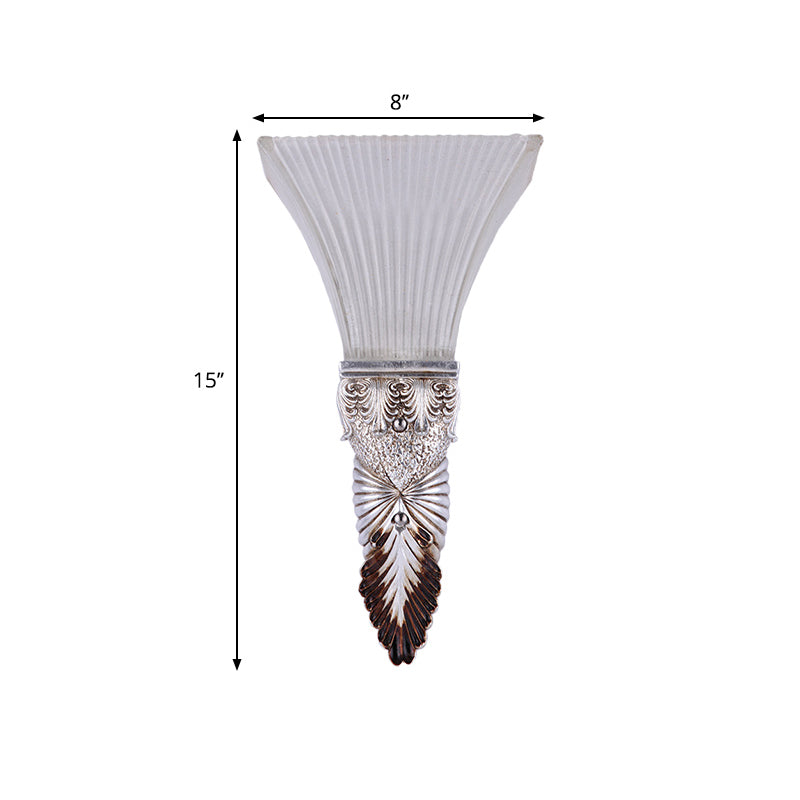 Éclatement en verre jaune applique légère légère style rétro 1 tête lampe murale de salon avec or / argent / blanc et en or plaque arrière