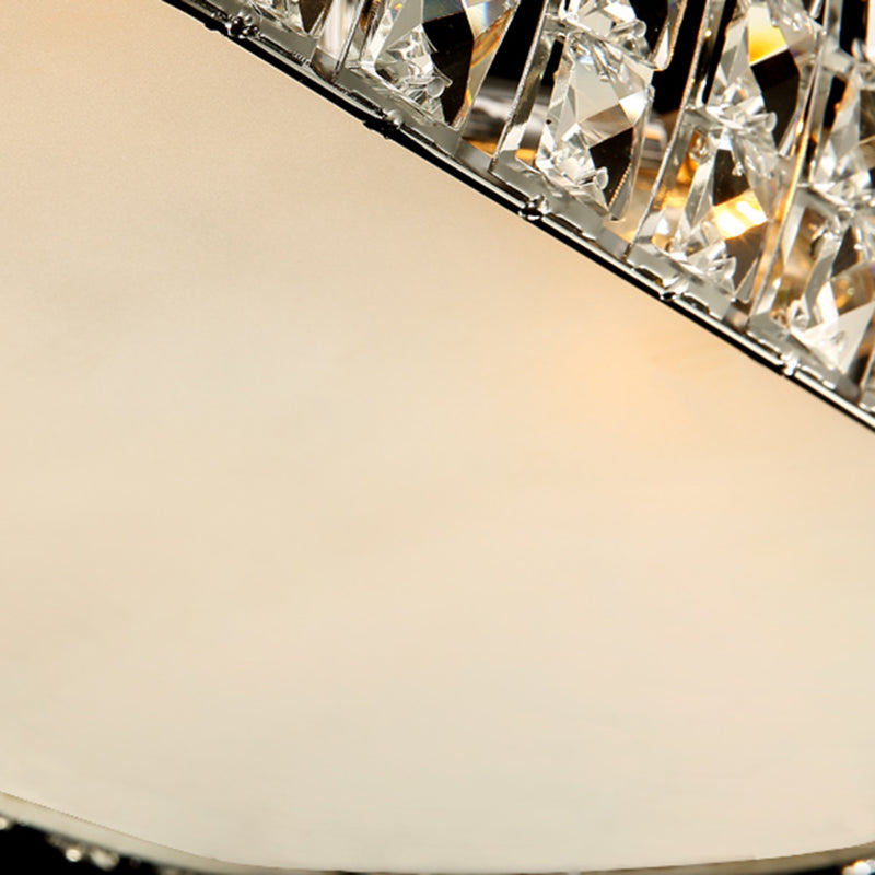 Láser Corte de lámpara de techo tradición Clear Crystal 6 cabezas de oro suspensión Luz