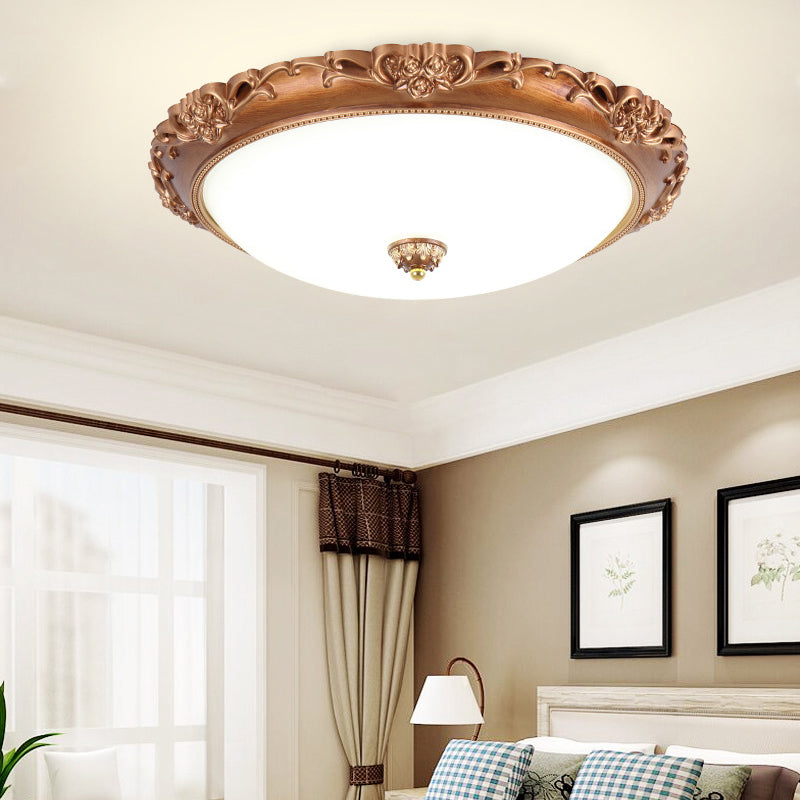 Bowl Flush Mount Lighting Fixtures Traditional Glass Flushmount