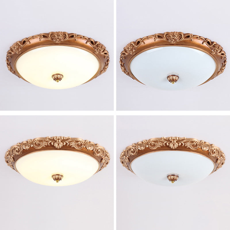 Bowl Flush Mount Lighting Fixtures Traditional Glass Flushmount
