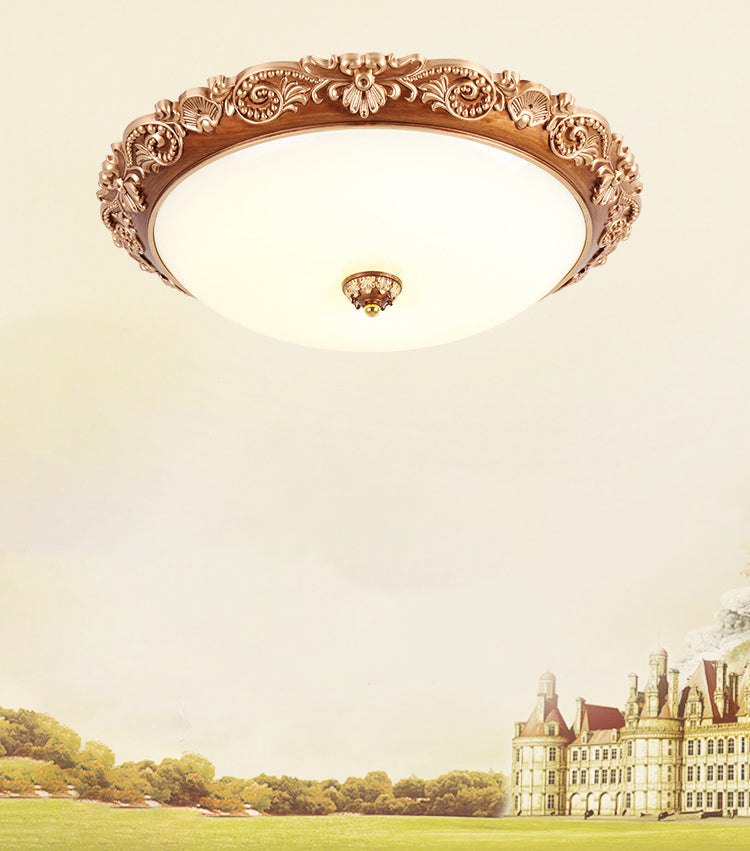 Bowl Flush Mount Lighting Fixtures Traditional Glass Flushmount