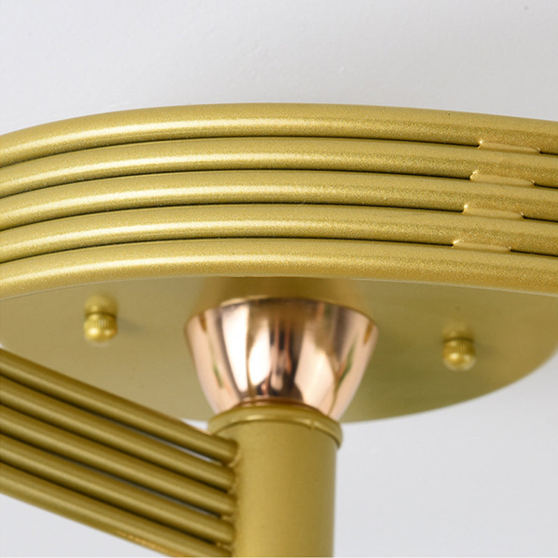 Industrial Dome Shade Unique Flush Mount Ceiling Lights Metal Semi-Flush Mount for Bedroom