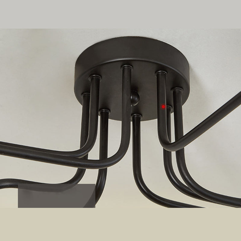 Blootgestelde lamp, plafondmontage, kroonluchter, industriële metalen verlichtingsarmatuur