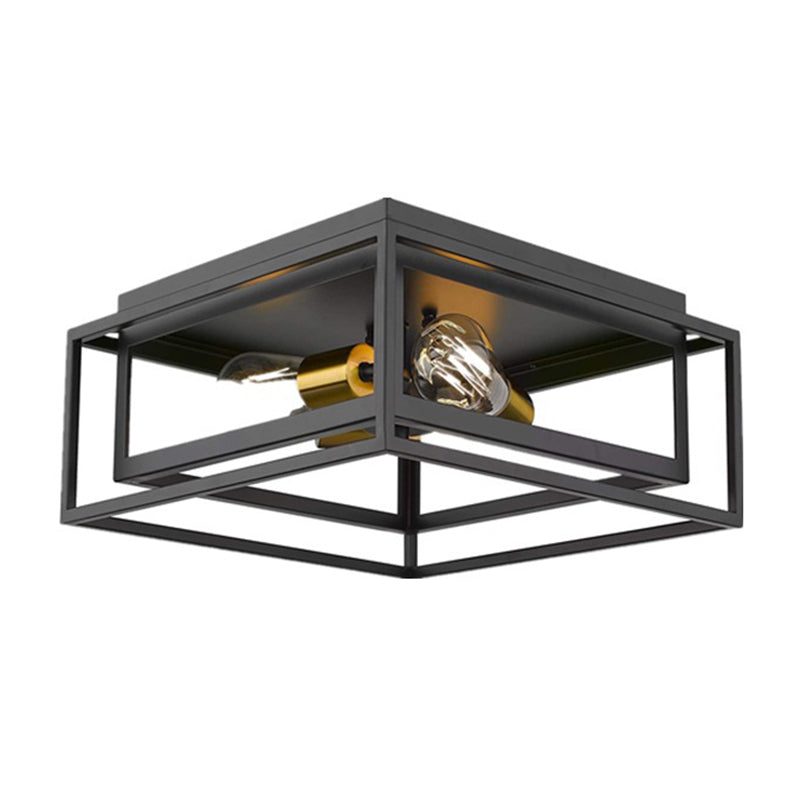 Appareils d'éclairage encastrés carrés plafonniers industriels en métal pour couloir