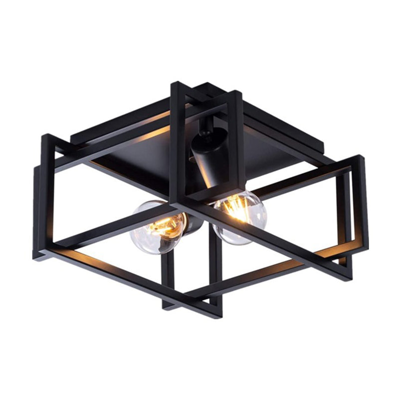 Appareils d'éclairage encastrés carrés plafonniers industriels en métal pour couloir