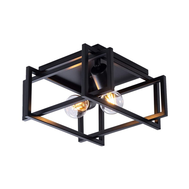 Appareils d'éclairage encastrés carrés plafonniers industriels en métal pour couloir