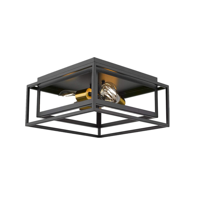 Appareils d'éclairage encastrés carrés plafonniers industriels en métal pour couloir