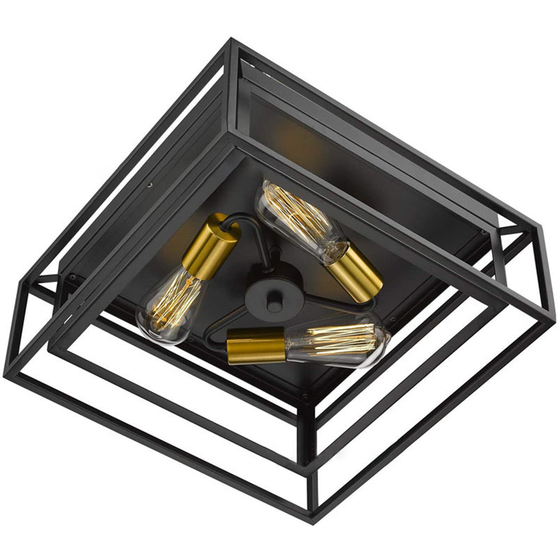 Appareils d'éclairage encastrés carrés plafonniers industriels en métal pour couloir