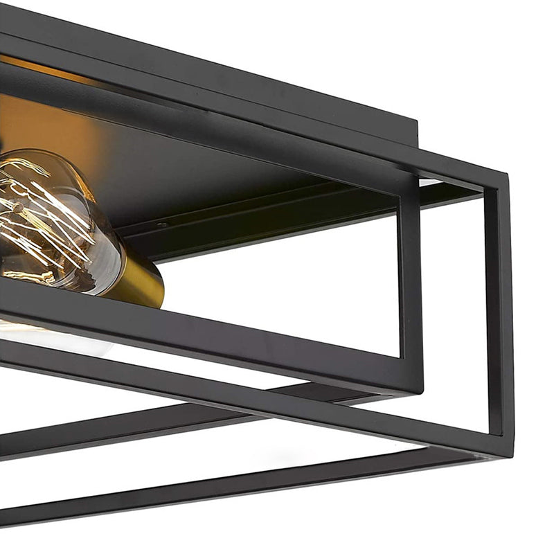 Appareils d'éclairage encastrés carrés plafonniers industriels en métal pour couloir